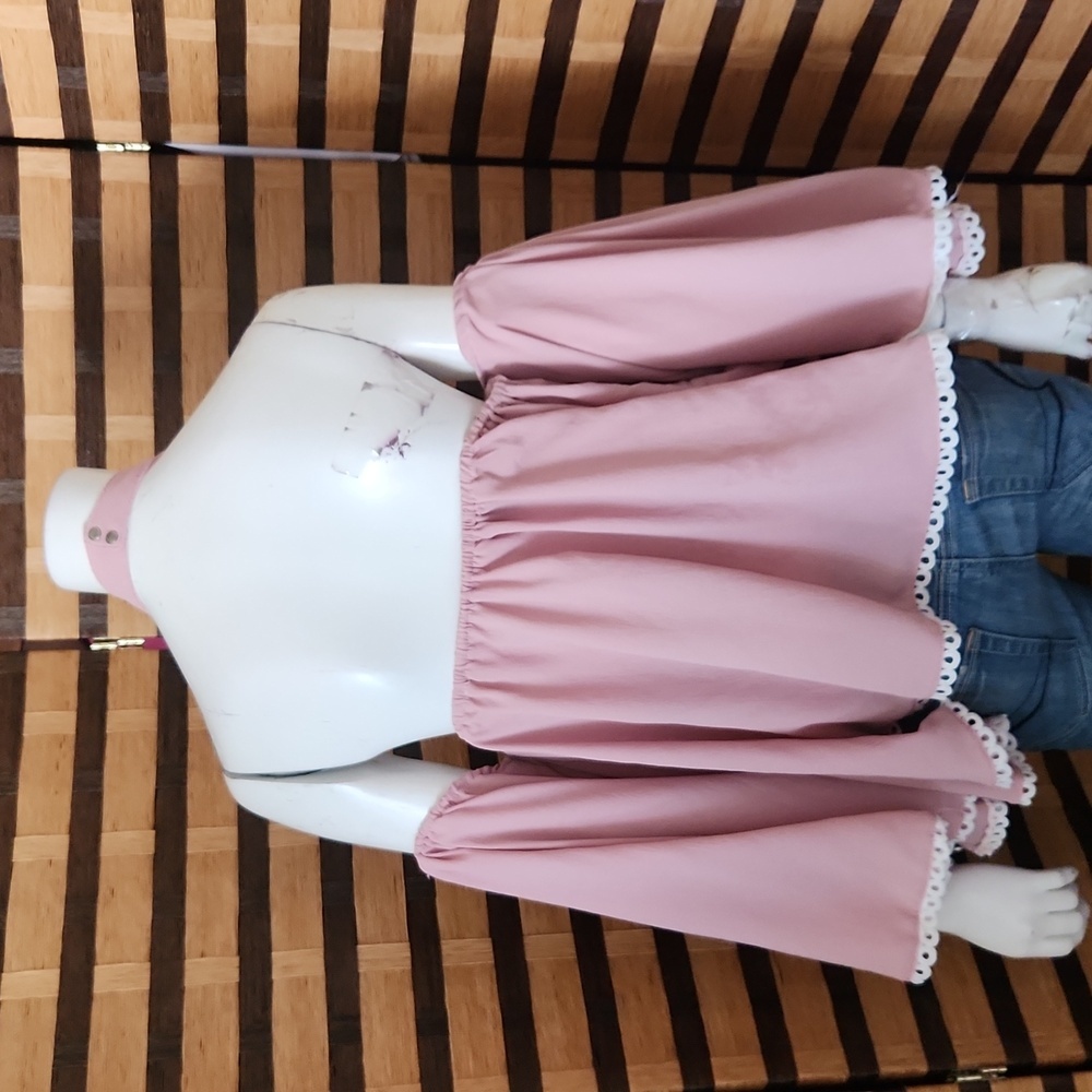Pink off shoulder choker top - Picture 2 of 9